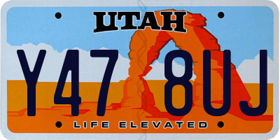UT license plate Y478UJ