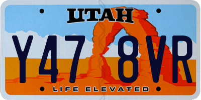 UT license plate Y478VR