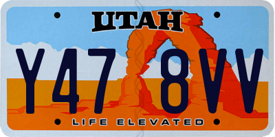 UT license plate Y478VV