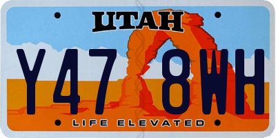 UT license plate Y478WH