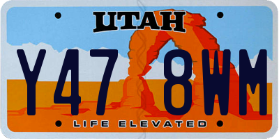 UT license plate Y478WM