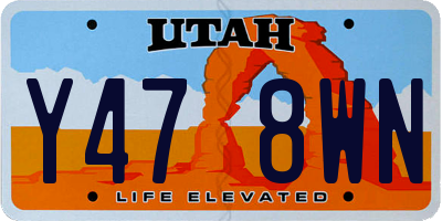 UT license plate Y478WN