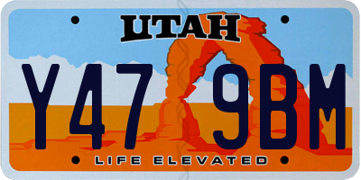 UT license plate Y479BM