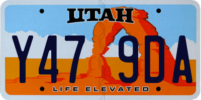 UT license plate Y479DA