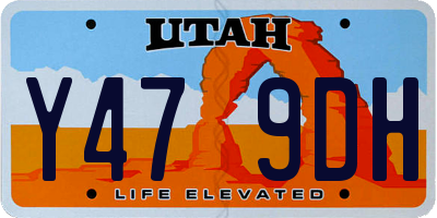 UT license plate Y479DH