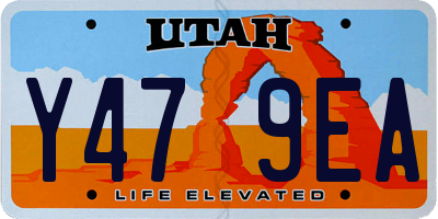 UT license plate Y479EA
