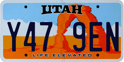 UT license plate Y479EN
