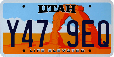 UT license plate Y479EQ