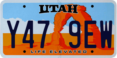 UT license plate Y479EW