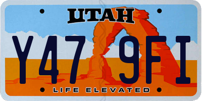 UT license plate Y479FI