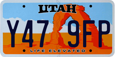 UT license plate Y479FP