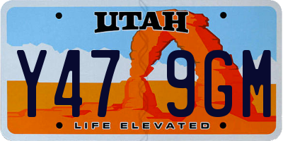 UT license plate Y479GM