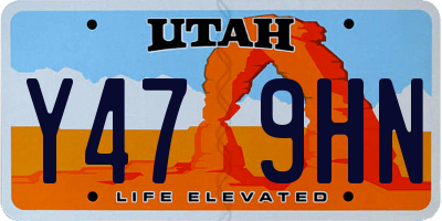 UT license plate Y479HN