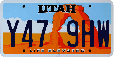 UT license plate Y479HW