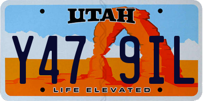 UT license plate Y479IL