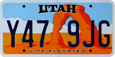 UT license plate Y479JG