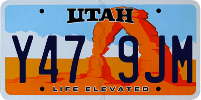 UT license plate Y479JM