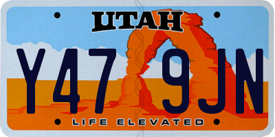 UT license plate Y479JN