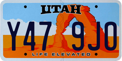 UT license plate Y479JO