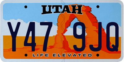 UT license plate Y479JQ