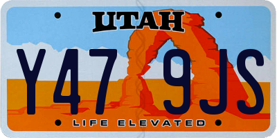 UT license plate Y479JS