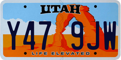 UT license plate Y479JW