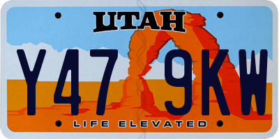 UT license plate Y479KW