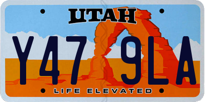 UT license plate Y479LA