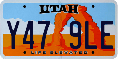 UT license plate Y479LE