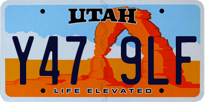 UT license plate Y479LF