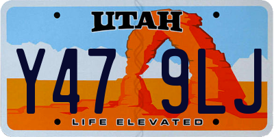 UT license plate Y479LJ