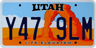 UT license plate Y479LM
