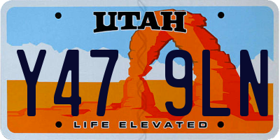 UT license plate Y479LN