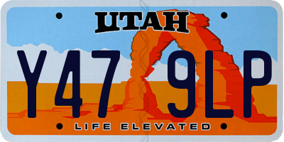 UT license plate Y479LP