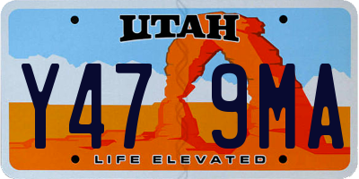 UT license plate Y479MA