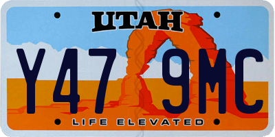 UT license plate Y479MC