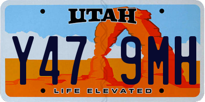 UT license plate Y479MH