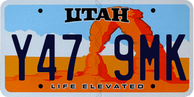 UT license plate Y479MK