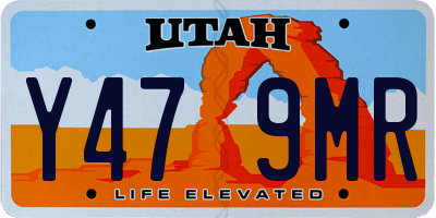 UT license plate Y479MR