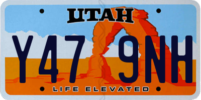 UT license plate Y479NH