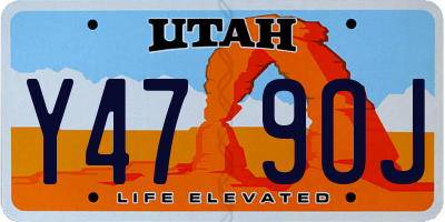 UT license plate Y479OJ