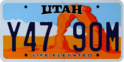 UT license plate Y479OM