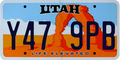 UT license plate Y479PB