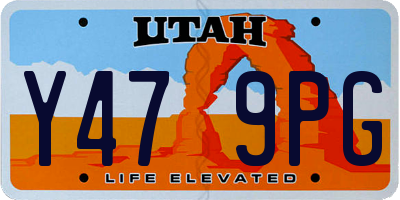 UT license plate Y479PG