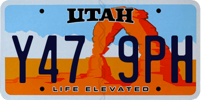 UT license plate Y479PH