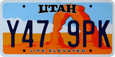 UT license plate Y479PK