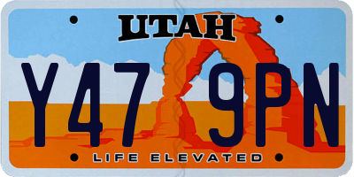UT license plate Y479PN