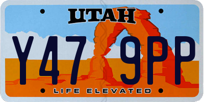 UT license plate Y479PP
