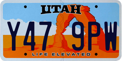 UT license plate Y479PW