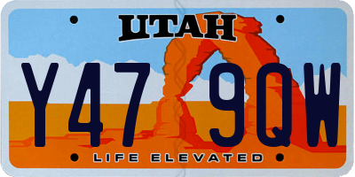 UT license plate Y479QW